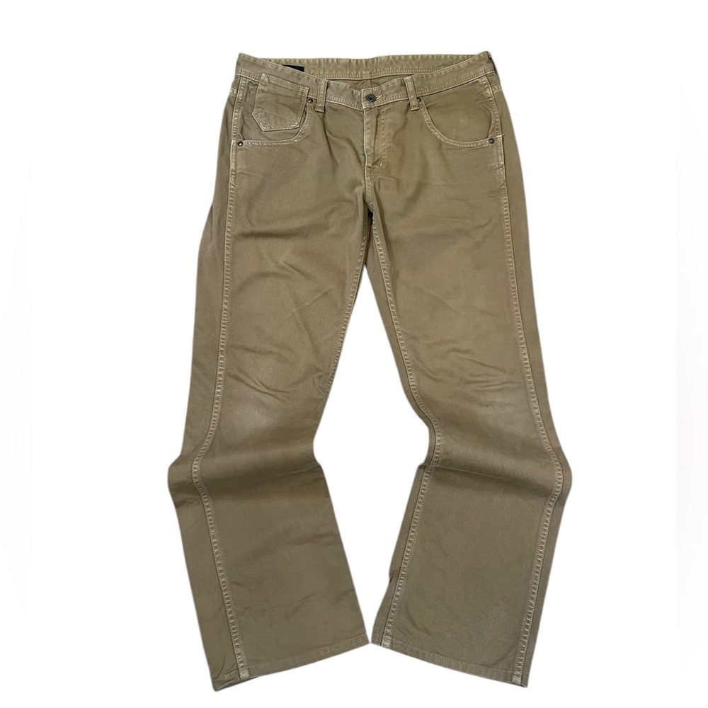 2000s Johnbull Khaki Utility Trousers with Zippered Back Pockets